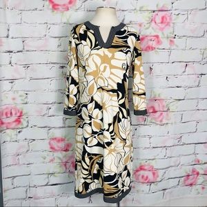 J. McLaughlin patterned long sleeve shift dress